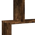 vidaXL Étagère séparatrice de pièce à 3 niveaux chêne fumé 70x24x97 cm