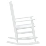 vidaXL Chaises à bascule enfants lot de 2 blanc bois peuplier massif