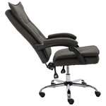 Chaise fauteuil siège de bureau informatique étude tissu gris 02_0024027