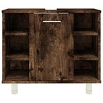 vidaXL Armoire de bain Chêne fumé 60x32x53 5 cm Bois d'ingénierie
