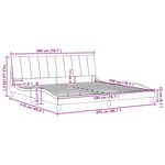 vidaXL Cadre de lit sans matelas Hanko bleu 200x200 cm tissu