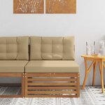 vidaXL Canapé du milieu extérieur Bois d'Acacia Massif Naturel