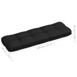 vidaXL Coussins de canapé palette 7 Pièces Noir