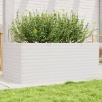 vidaXL Jardinière blanc 110x60x45 5 cm bois de pin massif