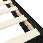vidaXL Cadre de lit au sol Chêne noir 80 x 200 cm Bois d'ingénierie