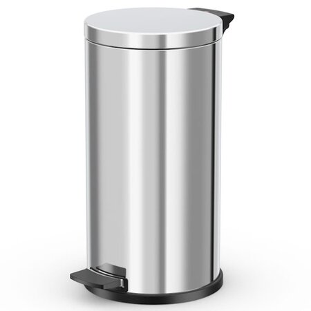 Hailo Poubelle à pédale Solid L 18 L Inox avec bac intérieur galvanisé