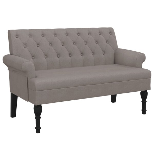 vidaXL Banc avec dossier taupe 120x62x75 5 cm tissu