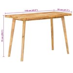 vidaXL Table à dîner Naturel 100 x 55 x 75 cm Bois de mangue massif