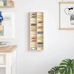 vidaXL Étui d'affichage Marron 21 x 4 5 x 59 cm Bois d'ingénierie