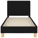 vidaXL Cadre de lit pour enfants avec tête de lit Noir 80 x 160 cm