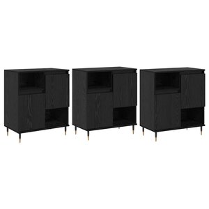 vidaXL Buffets 3 Pièces Chêne noir 180 x 35 x 70 cm Bois d'ingénierie