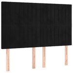 vidaXL Tête de lit à LED Noir 144x5x118/128 cm Velours