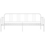vidaXL Cadre de canapé-lit sans matelas blanc métal 90x200 cm