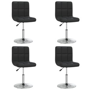 vidaXL Chaises à manger lot de 4 noir similicuir