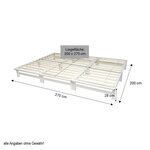 Lit familial palette 270x200 cm en bois massif Blanc