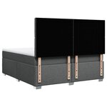 vidaXL Sommier à lattes de lit avec matelas Gris foncé 200x200cm Tissu