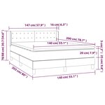 vidaXL Sommier à lattes de lit avec matelas Crème 140x200 cm Tissu