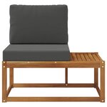 vidaXL Canapé d'extérieur en bout avec coussin Naturel et Anthracite