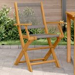 vidaXL Chaises de jardin lot de 2 gris bois d'acacia et polypropylène