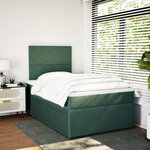 vidaXL Sommier à lattes de lit avec matelas vert foncé 120x190 cm