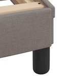 vidaXL Lit avec matelas taupe 80x200 cm tissu