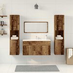 vidaXL Ensemble de meubles salle de bain 4 Pièces bois d'ingénierie
