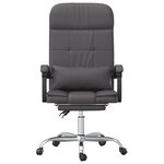 vidaXL Fauteuil de massage inclinable de bureau Gris Similicuir