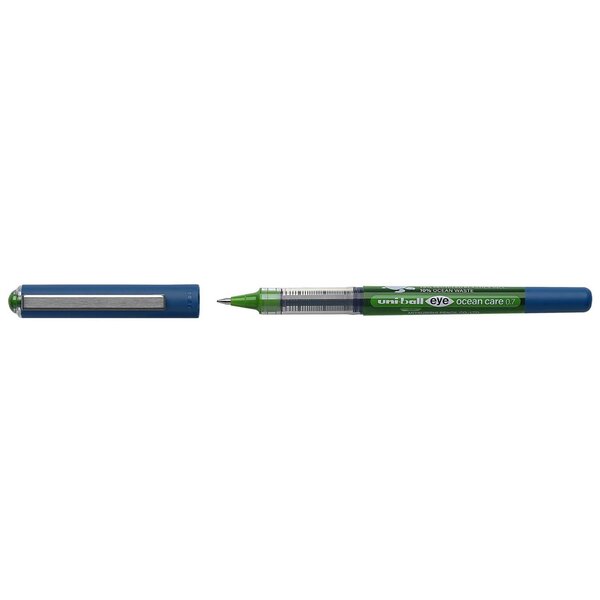 Stylo Roller Eye UB157 Ocean care 0.7  vert UNI-BALL