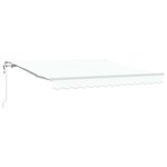 vidaXL Auvent rétractable Blanc 350 x 250 cm Tissu et Aluminium