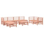 vidaXL Salon de jardin 9 Pièces bois massif douglas