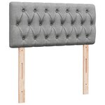vidaXL Sommier à lattes de lit avec matelas gris clair 80x200 cm tissu