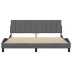 vidaXL Cadre de lit sans matelas gris foncé 180x200 cm tissu