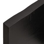 vidaXL Étagère murale marron foncé 60x20x4 cm bois chêne massif traité