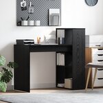 vidaXL Bureau d'écriture Chêne noir Panneau de particules Petit