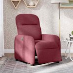vidaXL Fauteuil inclinable électrique Rouge bordeaux Tissu