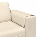 vidaXL Canapé Crème 250 x 188 x 76 cm Tissu en velours côtelé