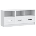 vidaXL Meuble TV Blanc 102 x 34 5 x 47 cm Bois d'ingénierie