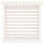 vidaXL Support pour bois de chauffage Blanc 108x73x108 cm Bois de pin