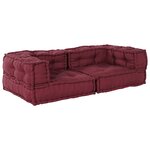 vidaXL Pouf modulaire marron 140x70x36 tissu