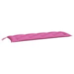 vidaXL Coussins de banc de jardin lot de 2 rose 150x50x7 cm tissu