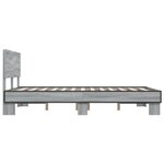 vidaXL Cadre de lit sans matelas sonoma gris 120x190 cm