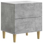 vidaXL Cabinet de chevet avec tiroir Gris béton 43 x 34 5 x 48 cm