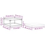 vidaXL Pouf d'Extérieur Bois d'acacia massif et Textilène Blanc