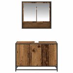 vidaXL Ensemble de mobilier de salle de bain 2 Pièces Bois Ancien