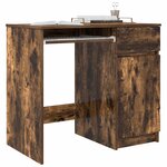 vidaXL Bureau chêne fumé 86x49x76 cm bois d'ingénierie