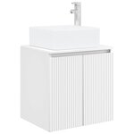 vidaXL Vanité de lavabo mural Blanc 49 5 x 41 x 63 cm