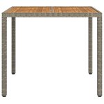 vidaXL Table de Jardin Gris 90 x 90 x 75 cm polyrotin