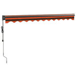 vidaXL Auvent rétractable automatique orange et marron 3 5x2 5 m