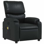 vidaXL Fauteuil de massage inclinable Noir Similicuir