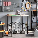 vidaXL Cadres d'établi réglables 2 Pièces Métal 55x(69-95 5) cm Noir